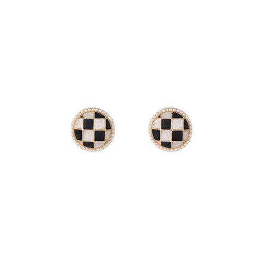 Vintage Checkerboard Earrings