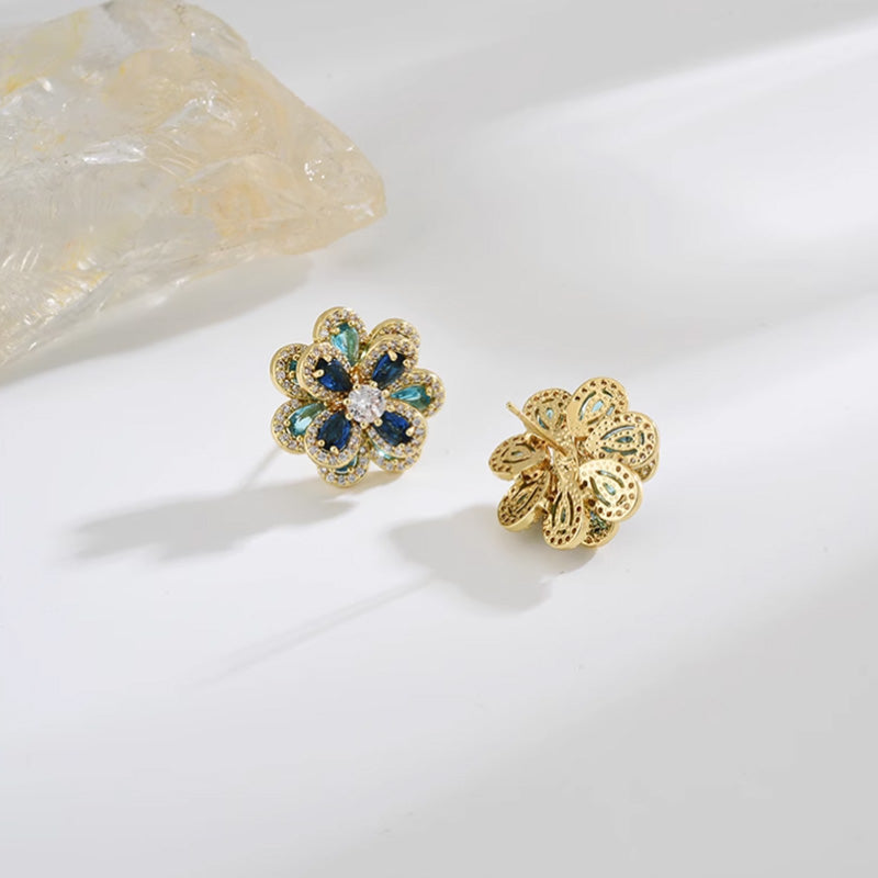 Light Luxury Sapphire Earrings
