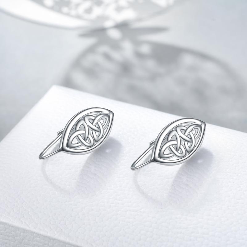 Celtic Knot Earrings Stainless Steel Lever Back Earrings Jewelry Birthday