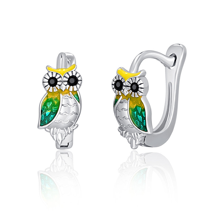 Stainless Steel Owl Earrings For Women