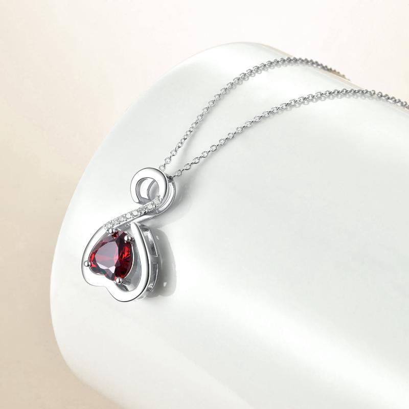 Stainless Steel Infinity Love Necklace Infinity Crystal Pendant Jewelry For Women Girls