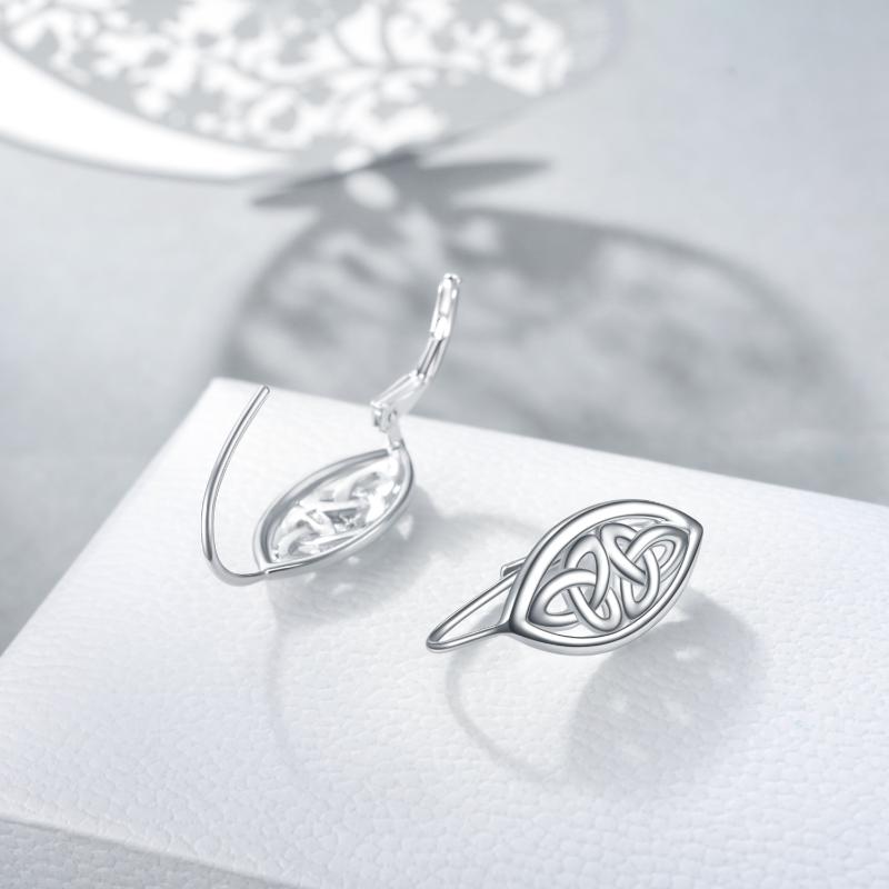 Celtic Knot Earrings Stainless Steel Lever Back Earrings Jewelry Birthday