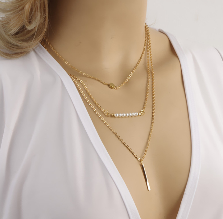 Double-layer Necklace Multi-layer Clavicle Chain Women