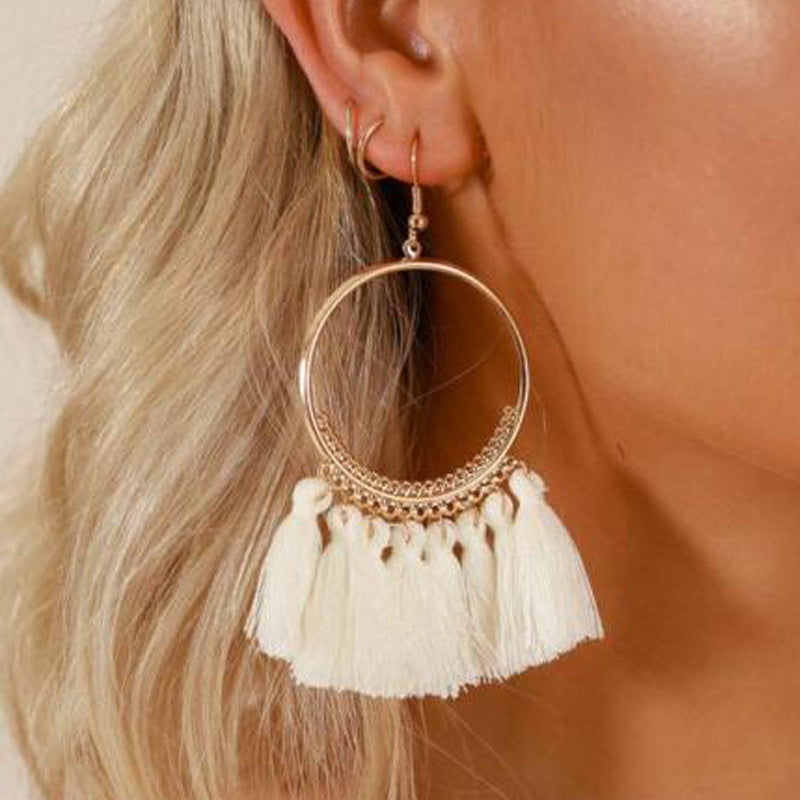 Big Round Drop Dangle Earrings For Women