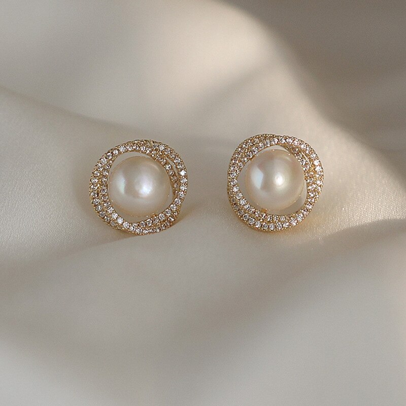 Pearl Earrings And Necklace