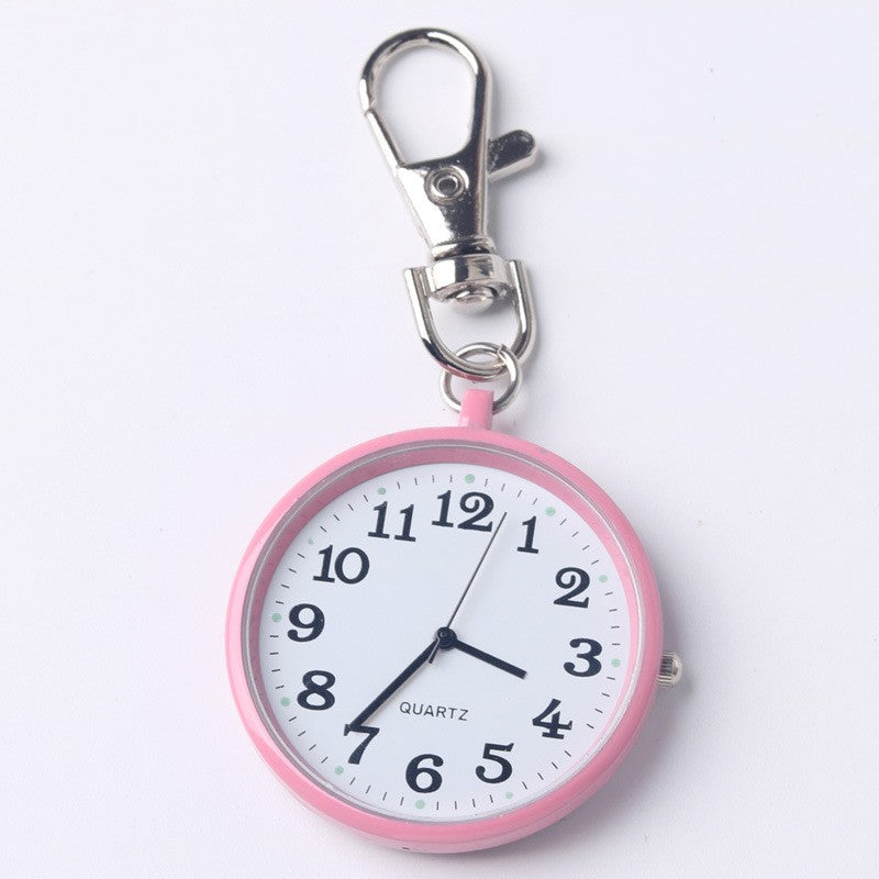 Stainless Steel Lapel Watch With Key Ring