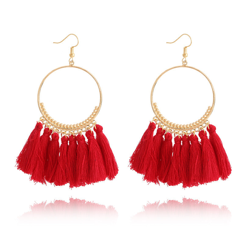 Big Round Drop Dangle Earrings For Women