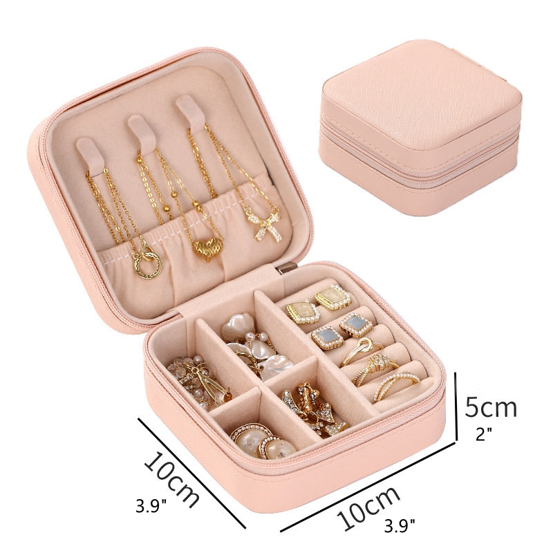 Travel Size Earrings Rings Necklace Storage Box