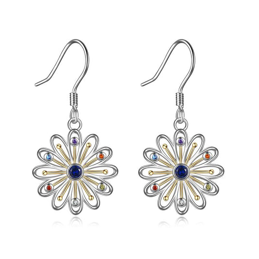 Daisy Earrings Stainless Steel Daisy Flower Dangle Earrings For Women Girls