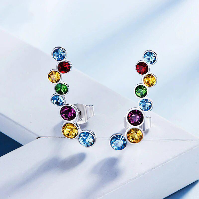 Rainbow Bubble Stud Earring Women Girl Gift