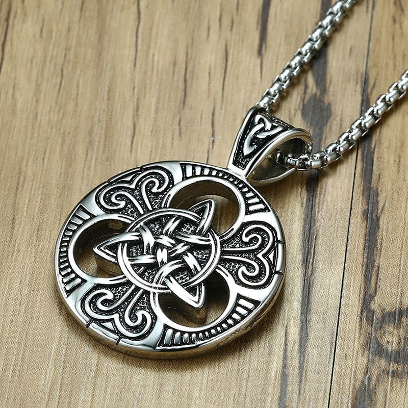 Men's Irish Celtic Stainless Steel Necklace