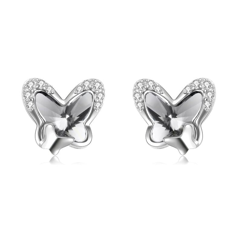 Stainless Steel Butterfly Stud Earrings Hypoallergenic Earring Fine Jewelry Gift For Women Girls