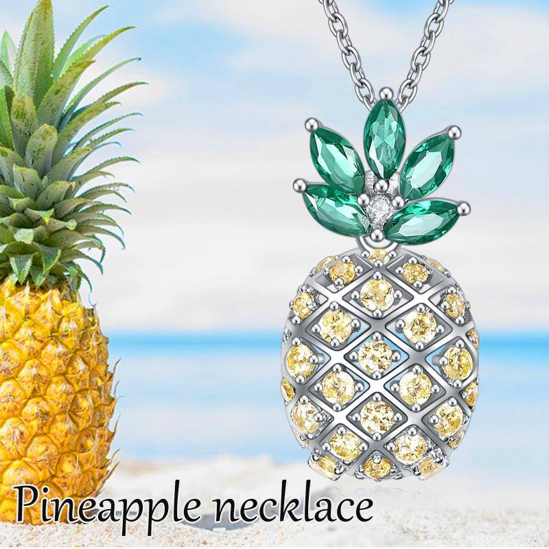 Pineapple Necklace Stainless Steel Dainty Pineapple Pendant Necklace Jewelry Gift