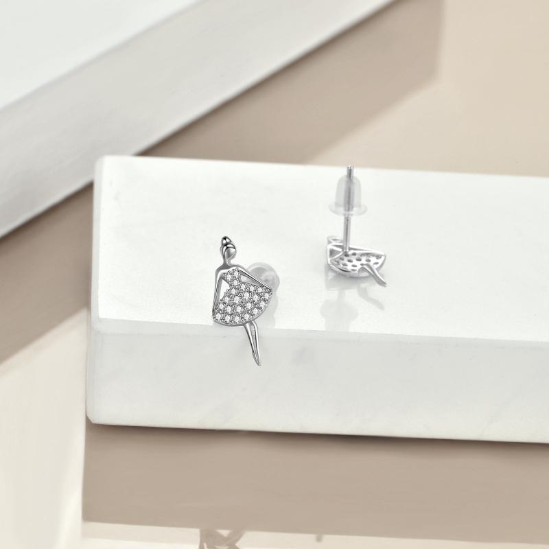 Stainless Steel Ballerina Earrings For Women Girls