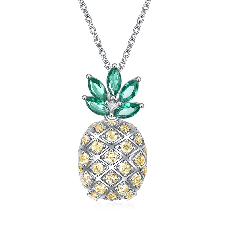 Pineapple Necklace Stainless Steel Dainty Pineapple Pendant Necklace Jewelry Gift