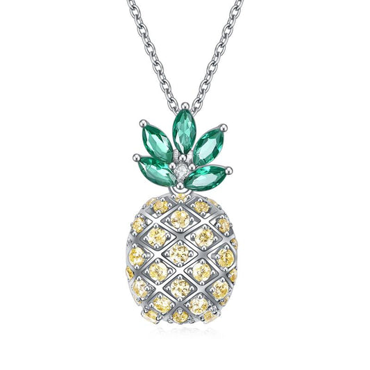 Pineapple Necklace Stainless Steel Dainty Pineapple Pendant Necklace Jewelry Gift