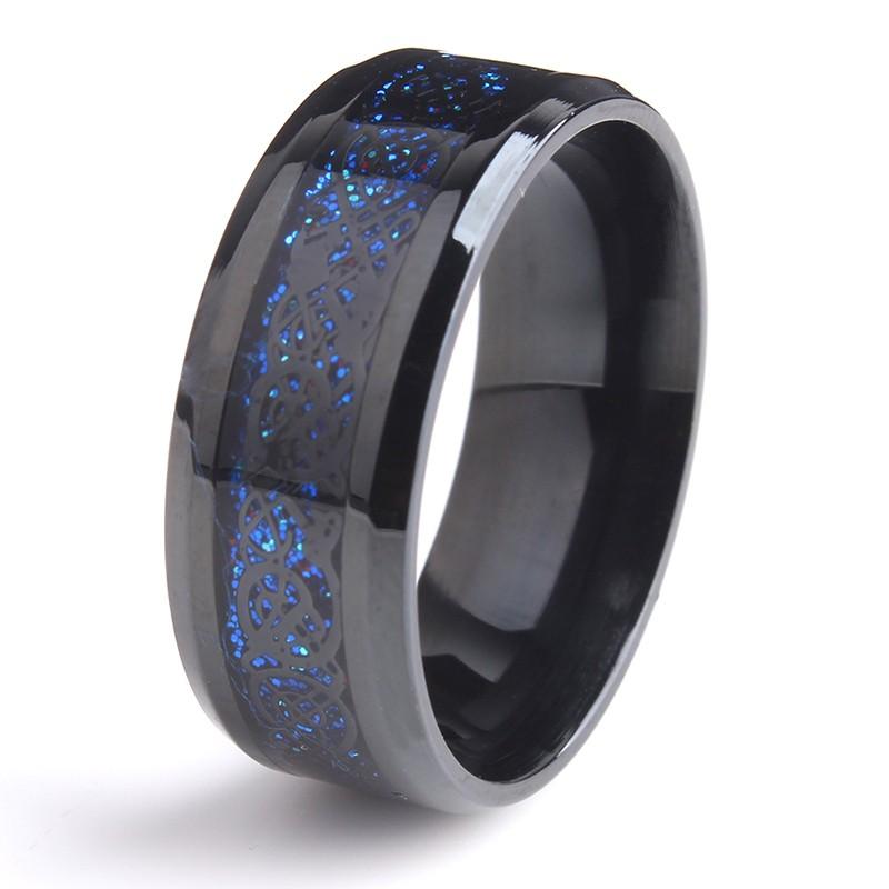 Classic Blue Dragon Wedding Ring