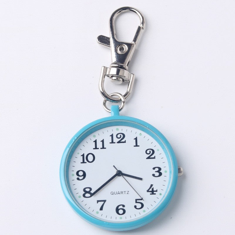 Stainless Steel Lapel Watch With Key Ring