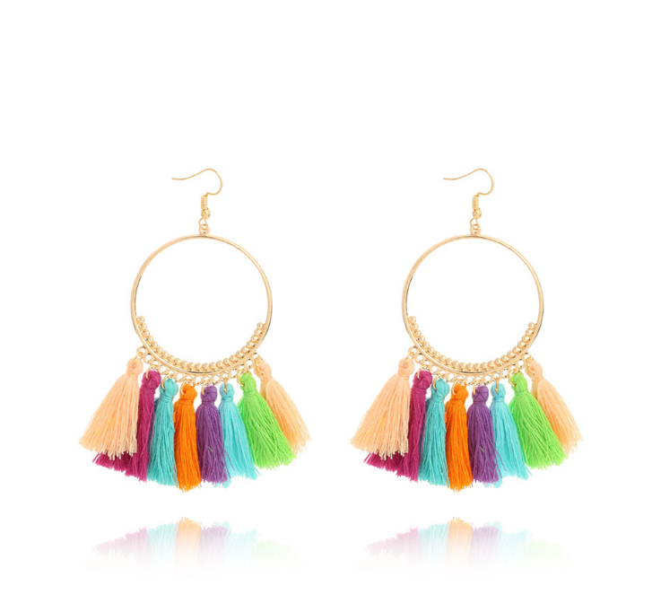 Big Round Drop Dangle Earrings For Women