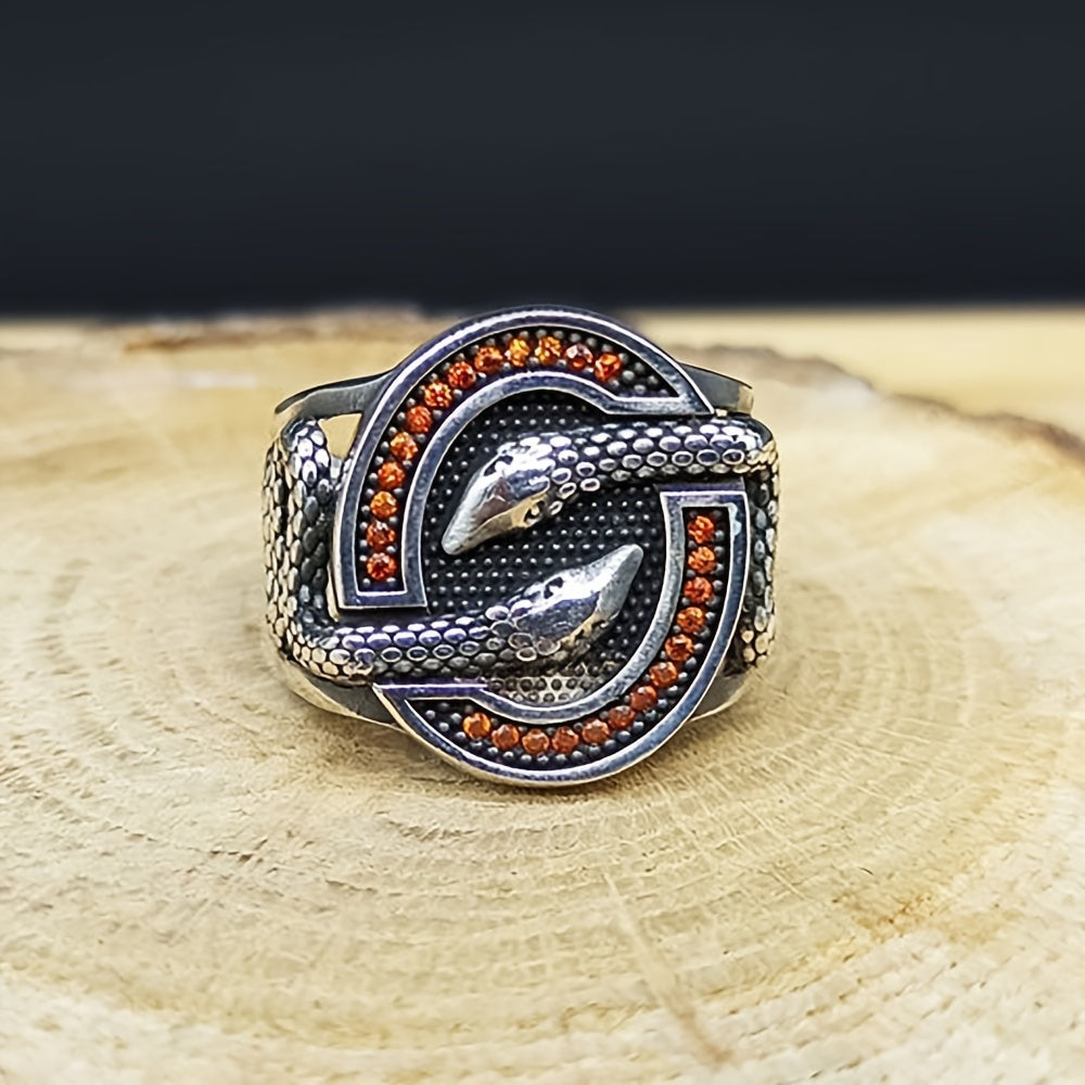 Guardian Snake Ring For Men Double Snake Pattern