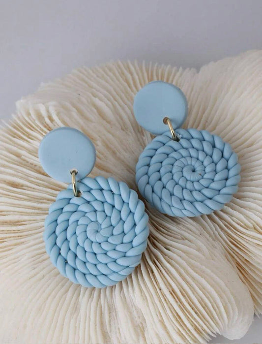 Rope Round Drop Earrings For Women