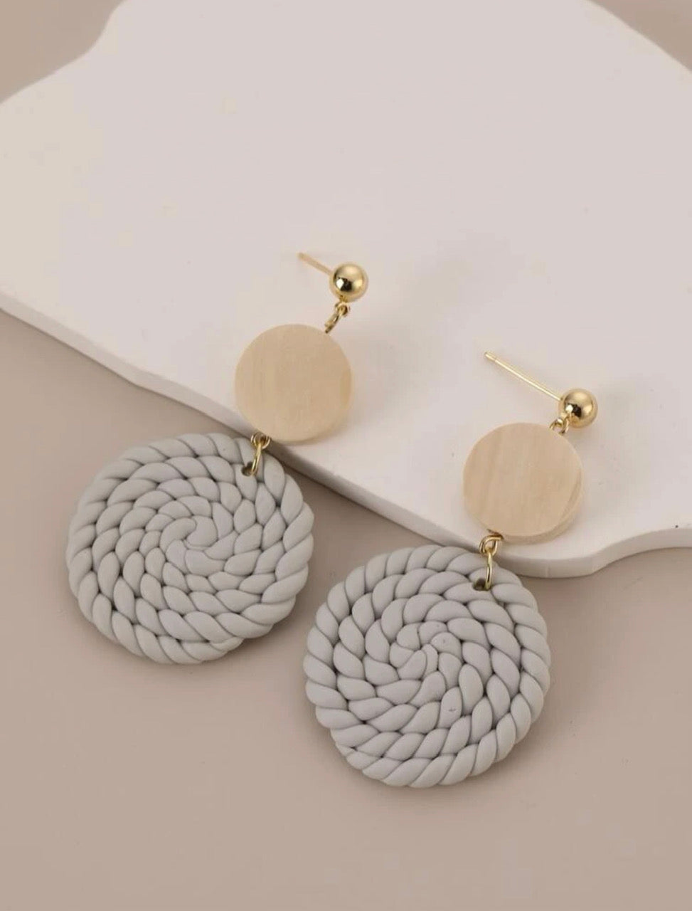 Rope Round Drop Earrings For Women