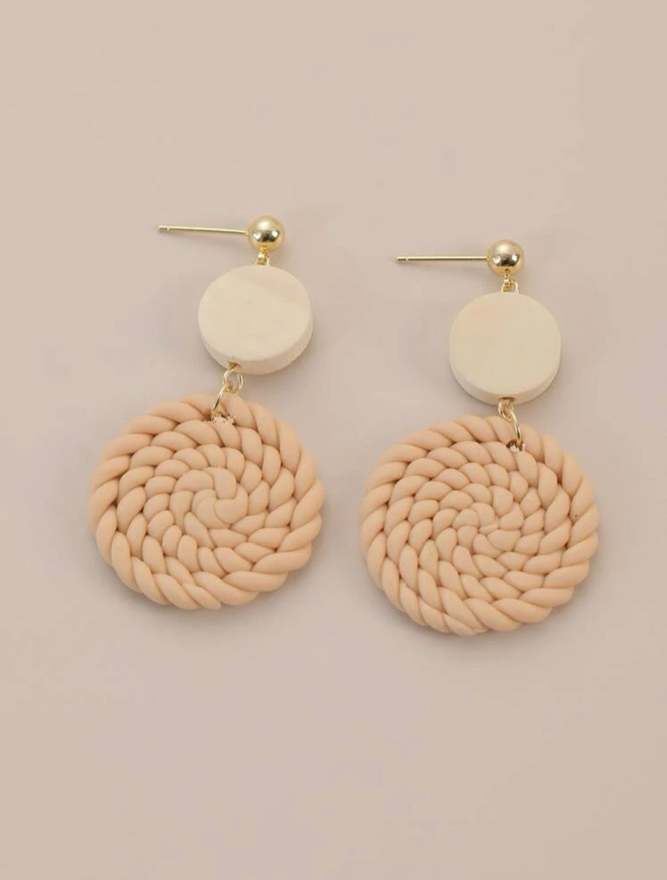 Rope Round Drop Earrings For Women