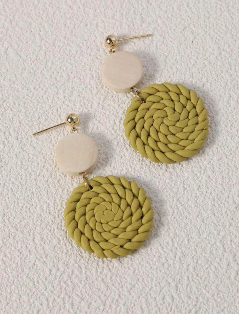 Rope Round Drop Earrings For Women