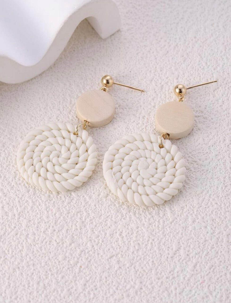 Rope Round Drop Earrings For Women