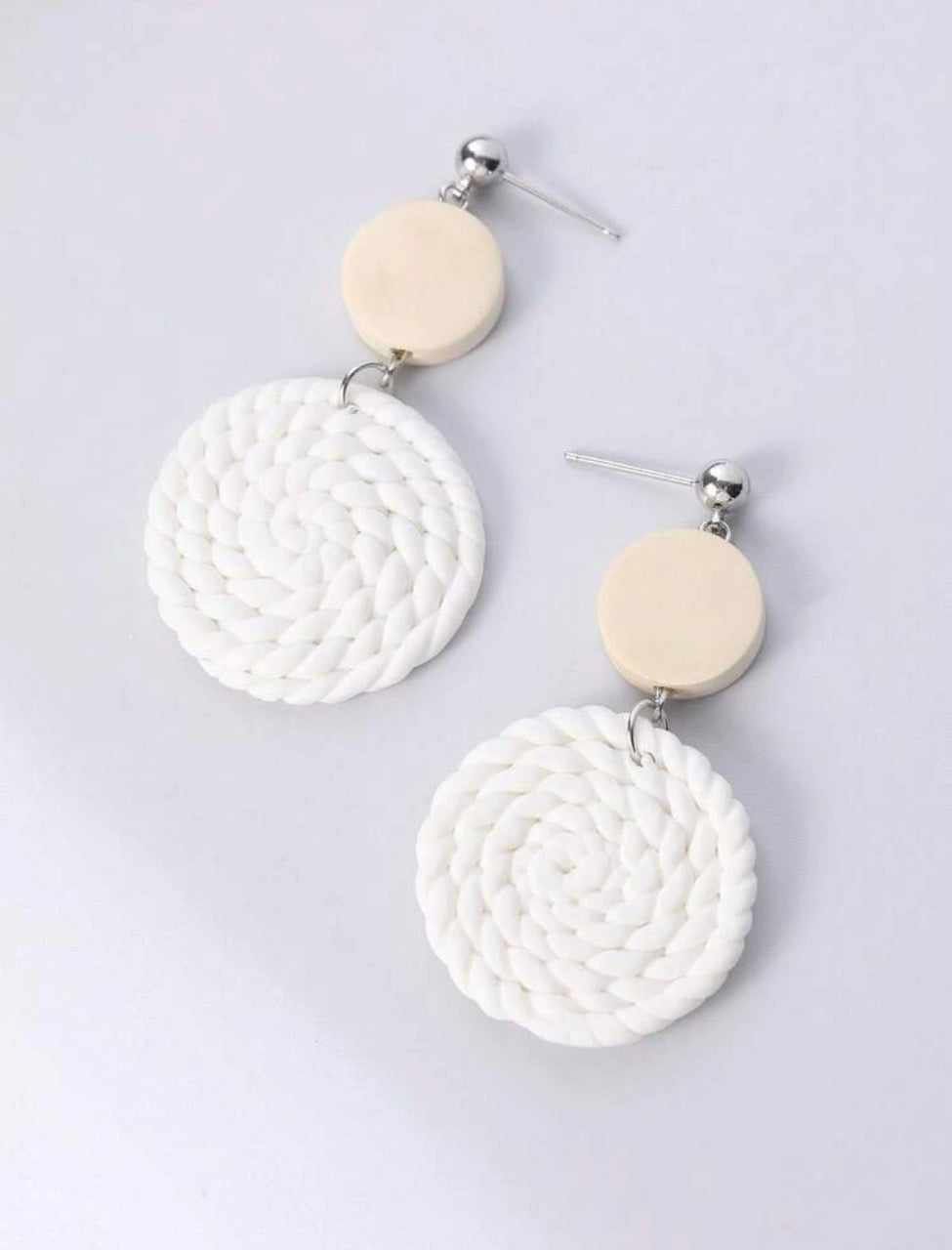 Rope Round Drop Earrings For Women