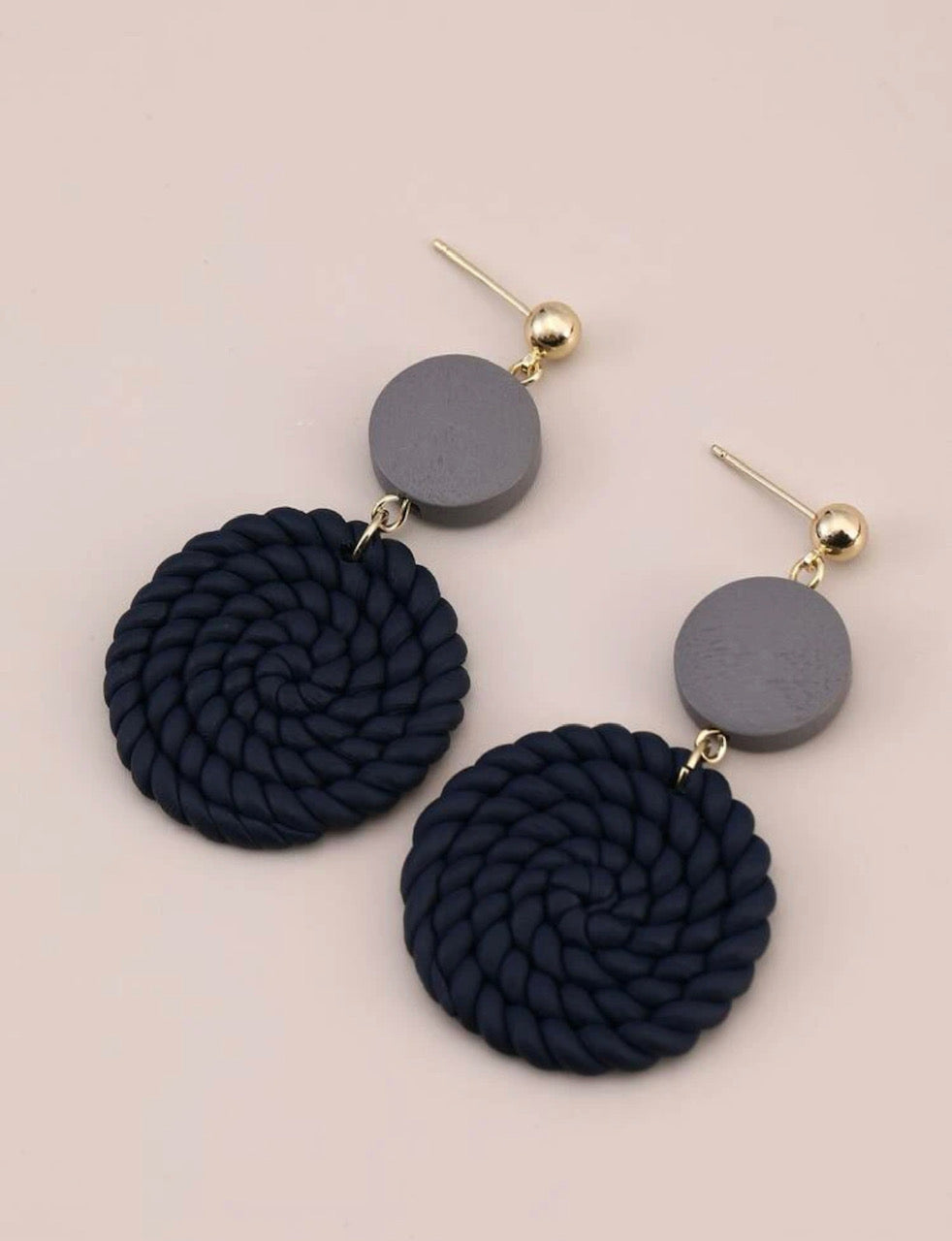 Rope Round Drop Earrings For Women