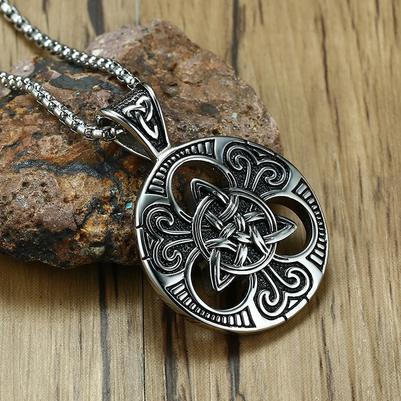 Men's Irish Celtic Stainless Steel Necklace