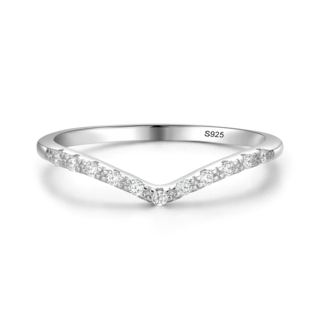 Minimalist Fine Silver Cubic Zirconia Rings For Women Gifts