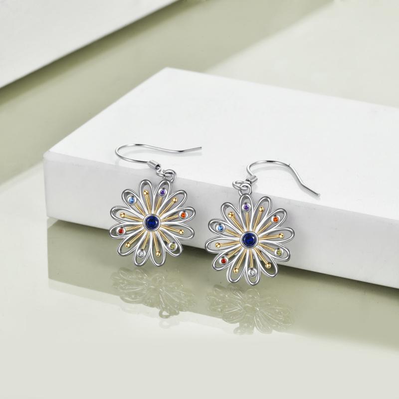 Daisy Earrings Stainless Steel Daisy Flower Dangle Earrings For Women Girls