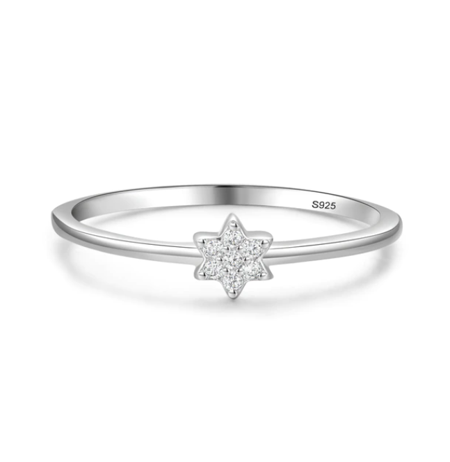 Minimalist Fine Silver Cubic Zirconia Rings For Women Gifts