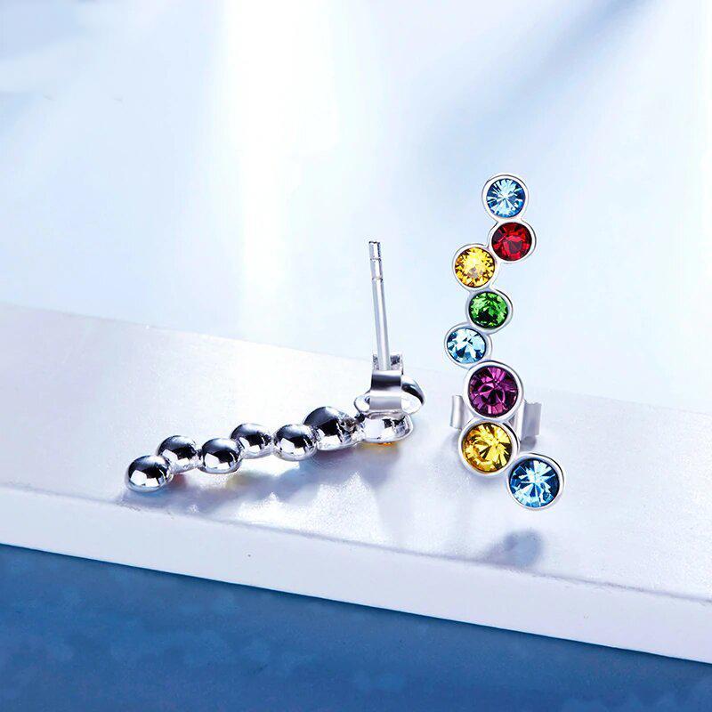 Rainbow Bubble Stud Earring Women Girl Gift