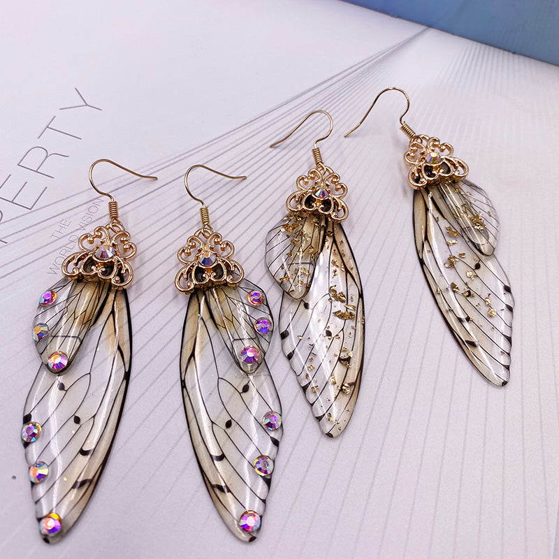 Crystal Fairy Butterfly Wing Earrings Gift Women Girls