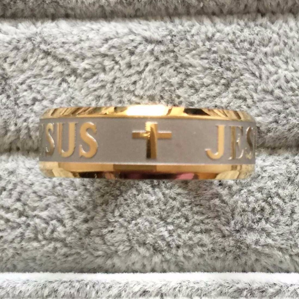 Jesus Cross Ring With Silver Gold Plating – Reinstate Your Faith In The Almighty