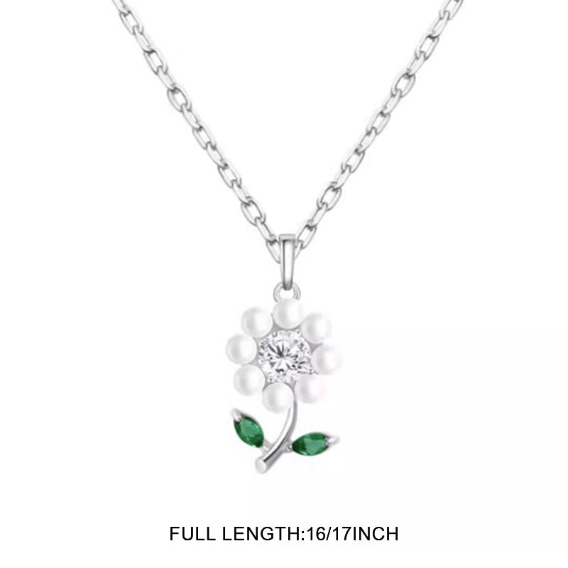 Zircon Flower Necklace